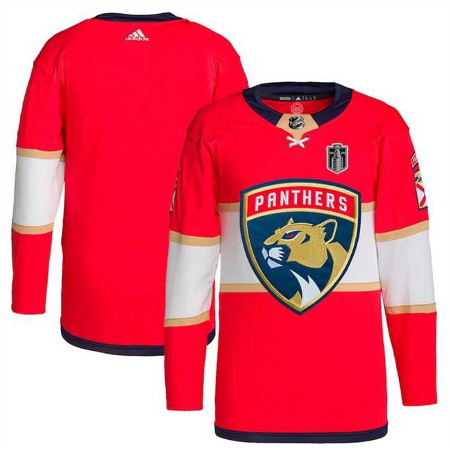 Mens Florida Panthers Blank Red 2024 Stanley Cup Final Patch Stitched Jersey Dzhi->->NHL Jersey